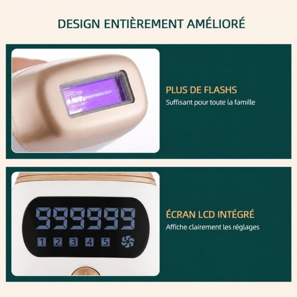 Épilateur IPL lumière pulsée 999 999 flashs – photo 2 | CosmétiquebyMk
