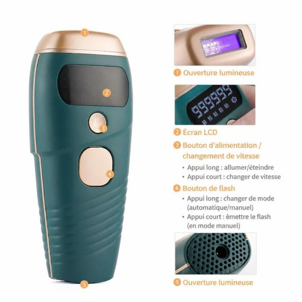Épilateur IPL lumière pulsée 999 999 flashs – photo 3 | CosmétiquebyMk