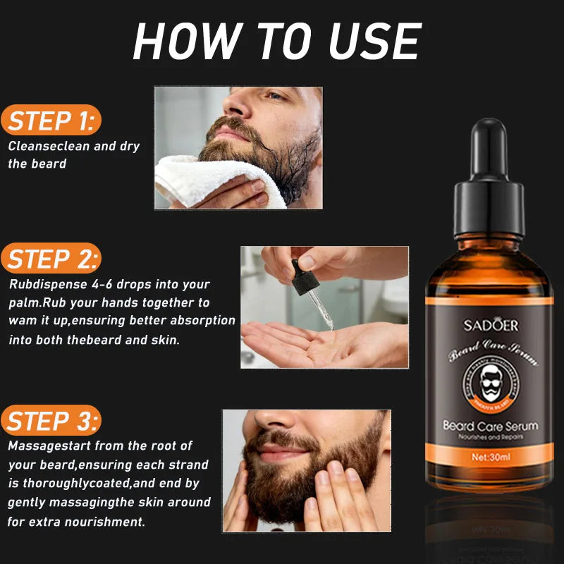Kit de soin barbe 6 pièces – utilisation de l'huile | CosmétiquebyMk