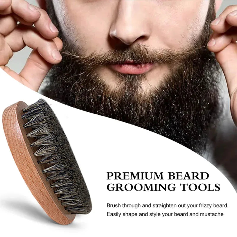 Kit de soin barbe 6 pièces – brosse en poils | CosmétiquebyMk