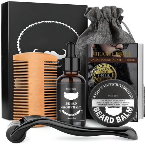 Kit de Toilettage Barbe 5-en-1 — Soin Complet pour Homme