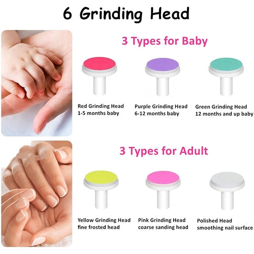 Lime À Ongles Électrique Bébé & Adulte — Sûr, Silencieux & Portable