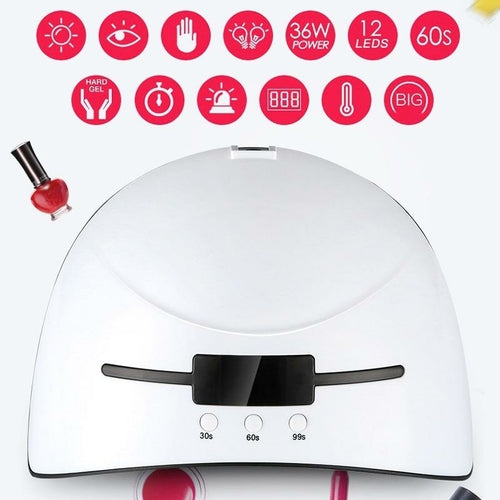Lampe UV LED Sèche-Ongles 36W — Capteur Infrarouge, Séchage en 30 Secondes
